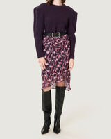 TAIO PRINTED RUFFLE MIDI SKIRT image number null